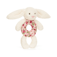 Jellycat Bashful Cream Bunny "Berry" Ring Rattle