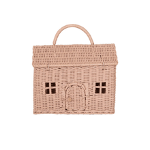 Olli Ella Rattan Casa Clutch Rose