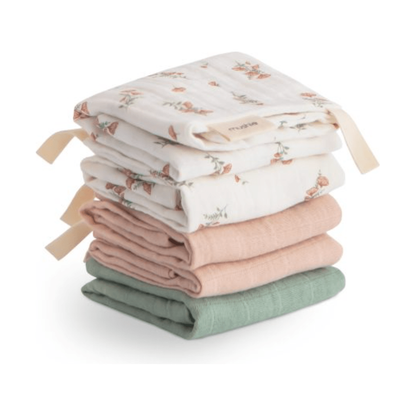 Mushie Muslin Cotton Washcloth- 5 Pack