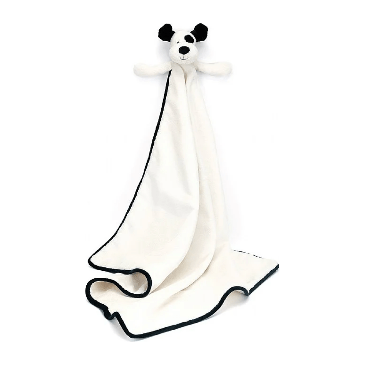 Jellycat Bashful Black and Cream Puppy Blankie
