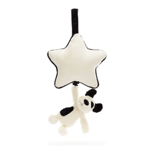 Jellycat Bashful Black and Cream Puppy Musical Pull