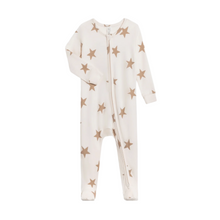 Colored Organics Peyton Zipper Sleeper- Star/ Truffle