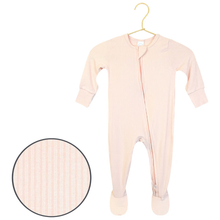 Lou Lou & Company Zippered Footie- Rosie Ribbed
