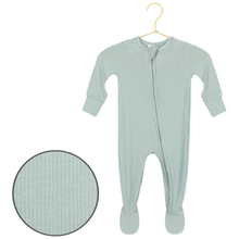 Lou Lou & Company Zippered Footie- Bailey Ribbed