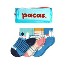 Pacas Toddler Gripper Socks 3 Pack- Alpaca/Stripe