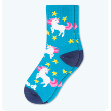 Pacas Kids' Crew Socks - Blue Unicorn
