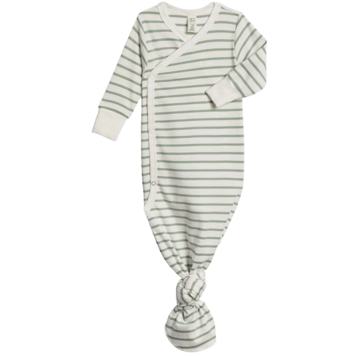 Colored Organics Indy Kimono Gown - Vitto Stripe/ Jade