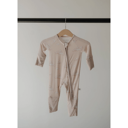 Forever French Baby Bamboo Zip Pajamas- Ruby