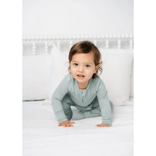 Lou Lou & Company Zippered Footie- Bailey Ribbed