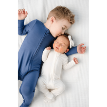 Lou Lou & Company Zippered Footie- Harrison Ribbed