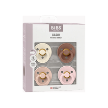 BIBS Colour Pacifier 4 Pack- Ivory/ Blush/ Woodchuck/ Blossom