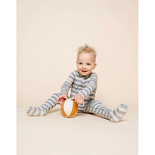 Lou Lou & Company Zippered Footie- Lincoln Ribbed