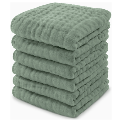 Comfycubs 100% Muslin Cotton Baby Washcloths