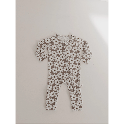 Forever French Baby Bamboo Zip Pajamas- Darlin'