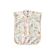 Waterproof Short Sleeve Baby Smock Bib in Spot the Koala
