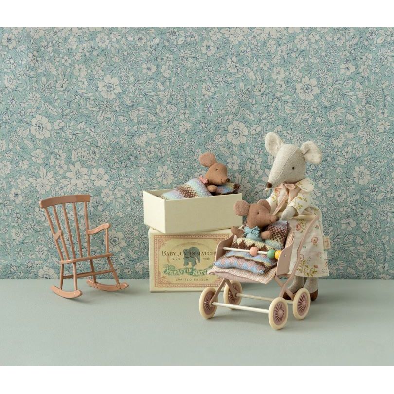 Maileg Sleepy Wakey Baby Mouse In Matchbox 2024- Rose