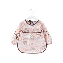 Baby Long Sleeve Apron Smock Bib Pink Animals