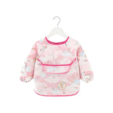 Baby Long Sleeve Apron Smock Bib Unicorns & Castles V2