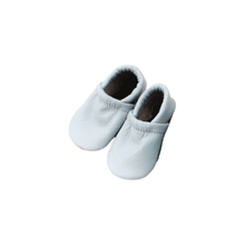Starry Knight Spring Leather Moccasin Baby Booties- Powder Blue
