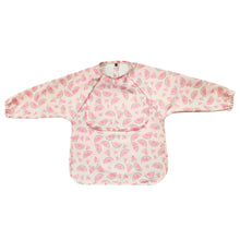 Waterproof Long Sleeve Baby Smock Bib in One in a Melon