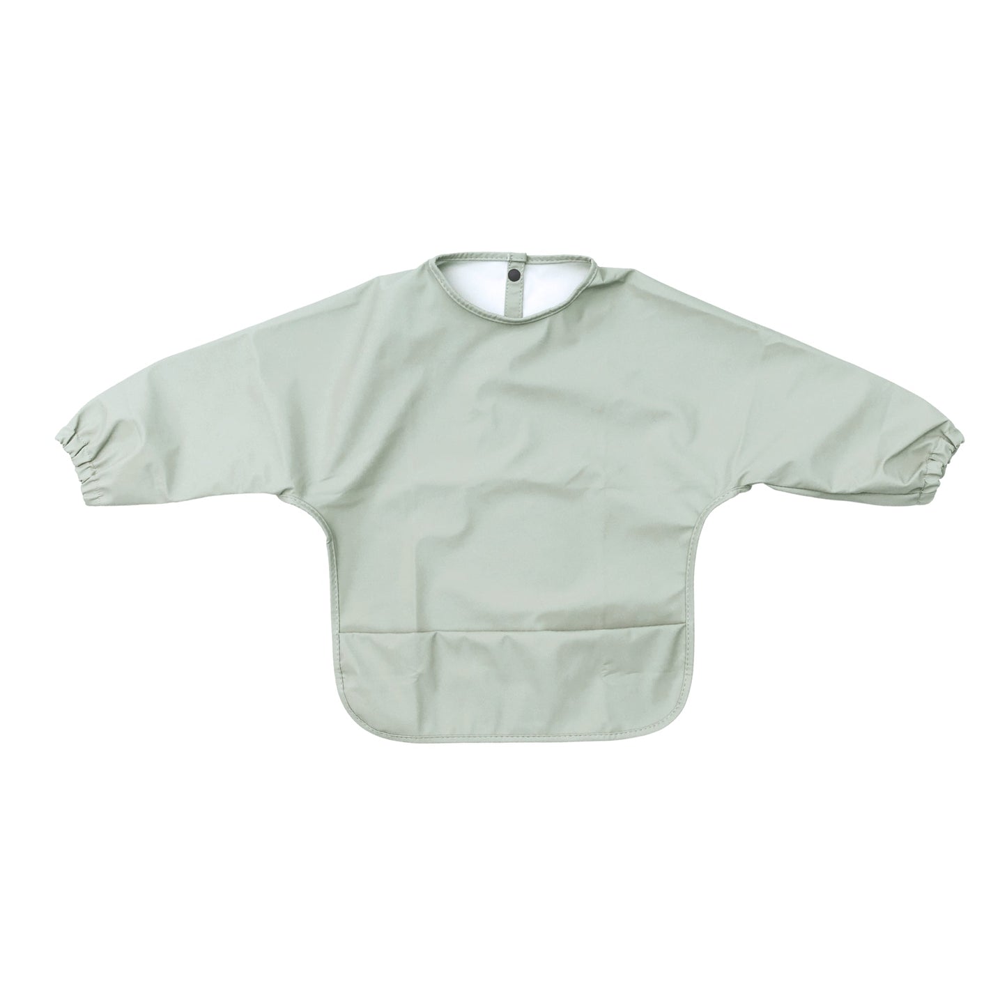 Waterproof Long Sleeve Baby Smock Bib in Aloe Green