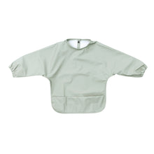 Waterproof Long Sleeve Baby Smock Bib in Aloe Green
