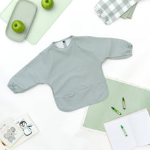 Waterproof Long Sleeve Baby Smock Bib in Aloe Green