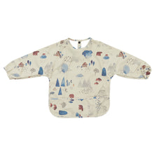 Waterproof Long Sleeve Baby Smock Bib in Buffalo Bounce