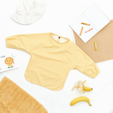 Waterproof Long Sleeve Baby Smock Bib in Buttercup Yellow