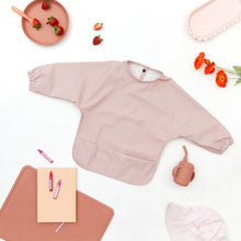 Waterproof Long Sleeve Baby Smock Bib in Cotton Candy