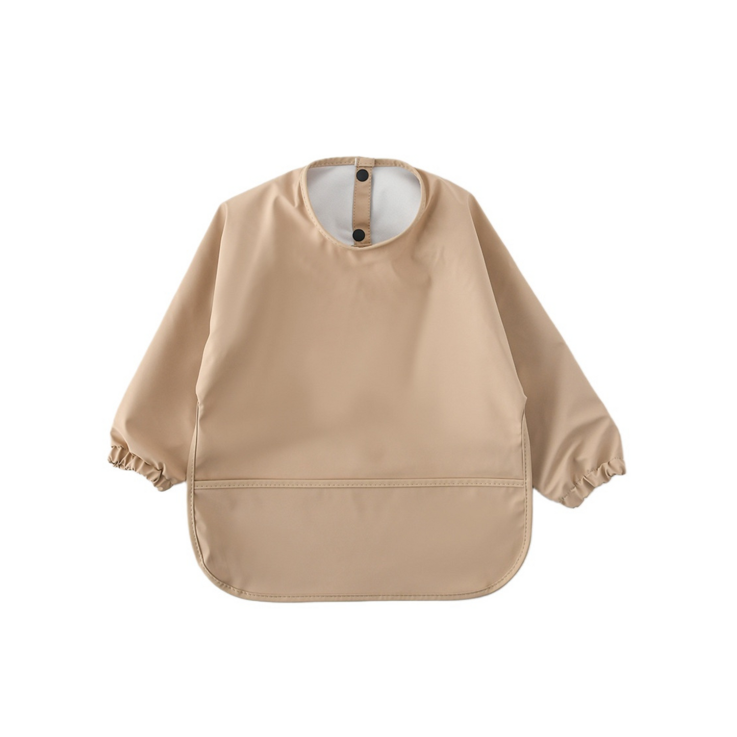 Waterproof Long Sleeve Baby Smock Bib in Desert Sand