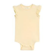 Colored Organics Maggie Ribbed Bodysuit with Eyelet Ruffle - Butter