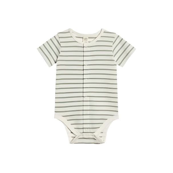 Colored Organics Baby Morgan Bodysuit - Vitto Stripe / Jade
