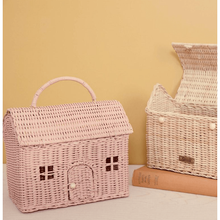 Olli Ella Rattan Casa Clutch Rose