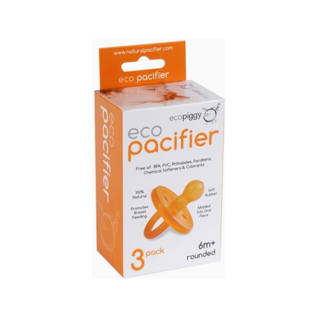 Ecopiggy Natural Rubber Pacifier - Round Ecopacifier