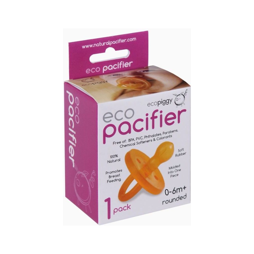 Ecopiggy Natural Rubber Pacifier - Round Ecopacifier