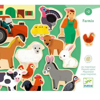Djeco Farmix Wood Magnetics