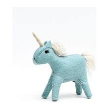 Tara Treasures Felt Blue Unicorn Toy