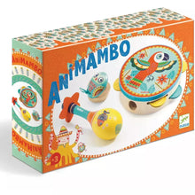 Djeco Animambo Tambourine, Maraca, Castanet Musical Instrument Set
