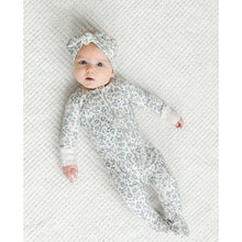 Colored Organics Peyton Footed Sleeper- Lena Floral / Mist