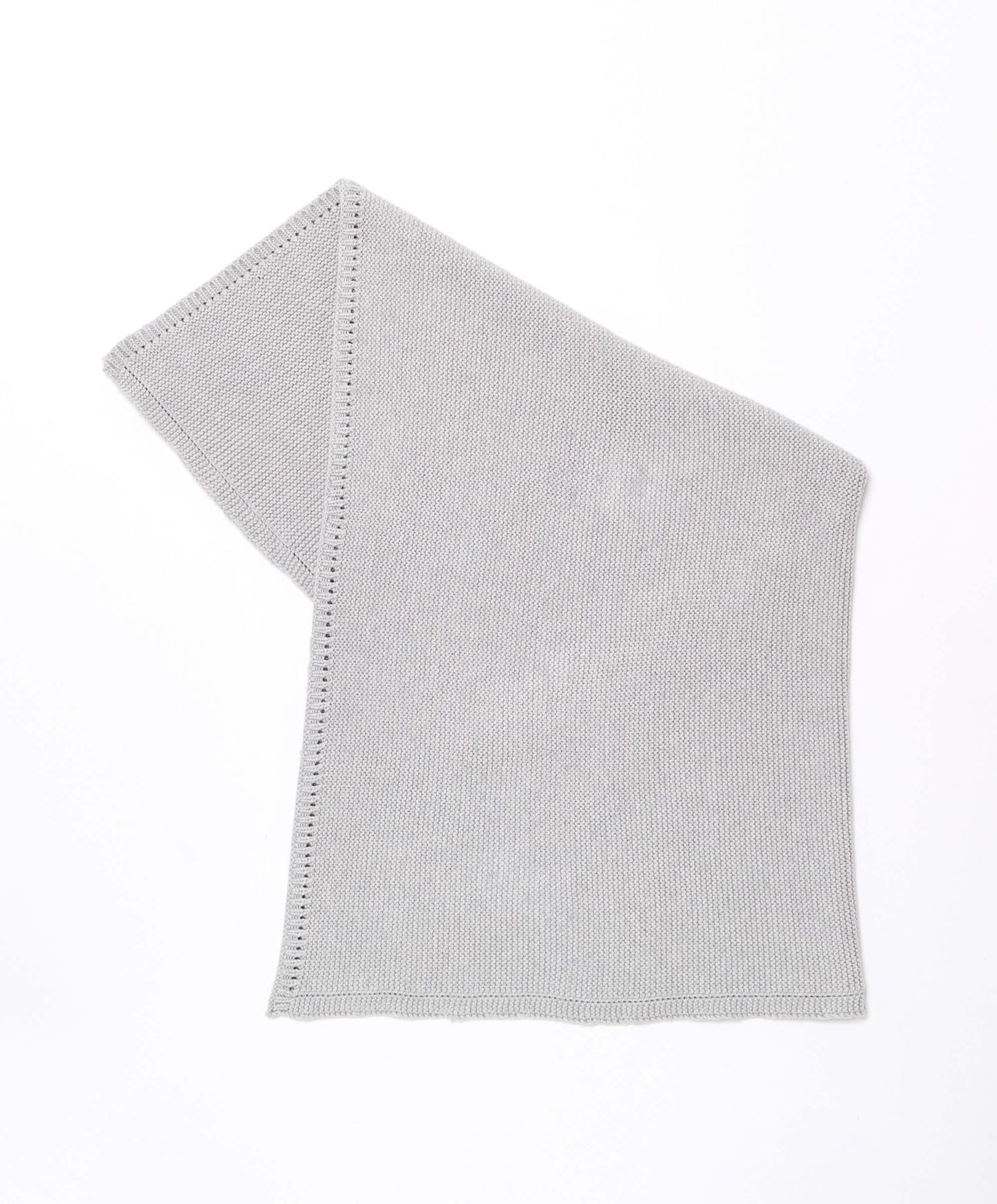 The Little Green Sheep Organic Knitted Cellular Baby Blanket in Dove