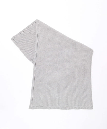 The Little Green Sheep Organic Knitted Cellular Baby Blanket in Dove