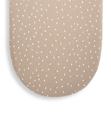 Little Green Sheep Organic Moses Basket Fitted Sheet - Truffle Rice Print