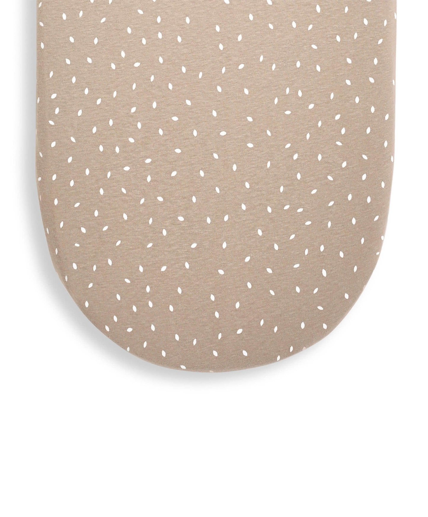 Little Green Sheep Organic Moses Basket Fitted Sheet - Truffle Rice Print