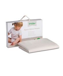 The Little Green Sheep Organic Moses Basket / Pram Mattress Protector in Natural White
