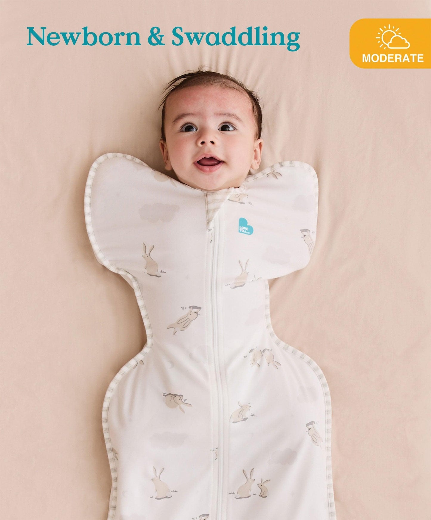Love to Dream Swaddle Up™ Newborn/0-1 Months (1.0 Tog) - Cloud Bunny