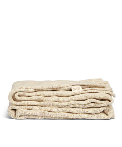 Cable Knit Blanket - Welcome to the World Duckling - Cream