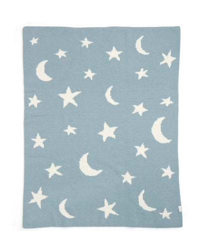 Chenille Blanket - Blue Moon/Star