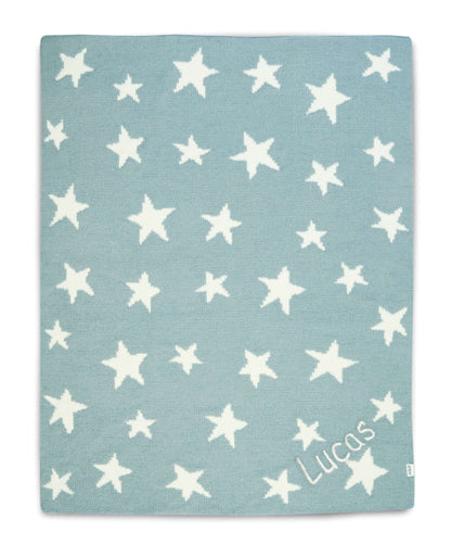 Chenille Blanket - Blue Star