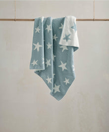 Chenille Blanket - Blue Star